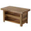 Îlot de cuisine de ferme avec tablettes de rangement, table d'îlot de 55 pouces avec grand comptoir-1582581229