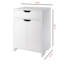 Armoire de rangement avec 1 tiroir Orion, finition blanche, H 26,14 po x l 19,09 po x P 15,70 po Orion-863785803