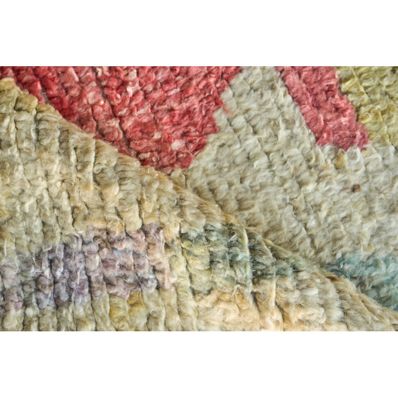 Marrakesh hand-knotted Wool Red/Yellow/Multi Area Rug, 9'X12'