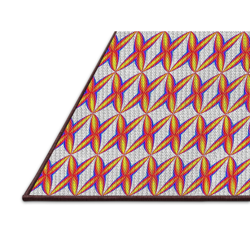 Tapis rose/zone grise à motifs Boxford, Rectangle 6 pi x 9 pi