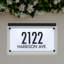 Frosted Crystal LED Lighted Futura Engraved 2-Line Address Sign-41736100-41736101
