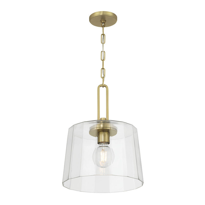 Luminaire suspendu 1 lumière Diamara, Laiton rétro