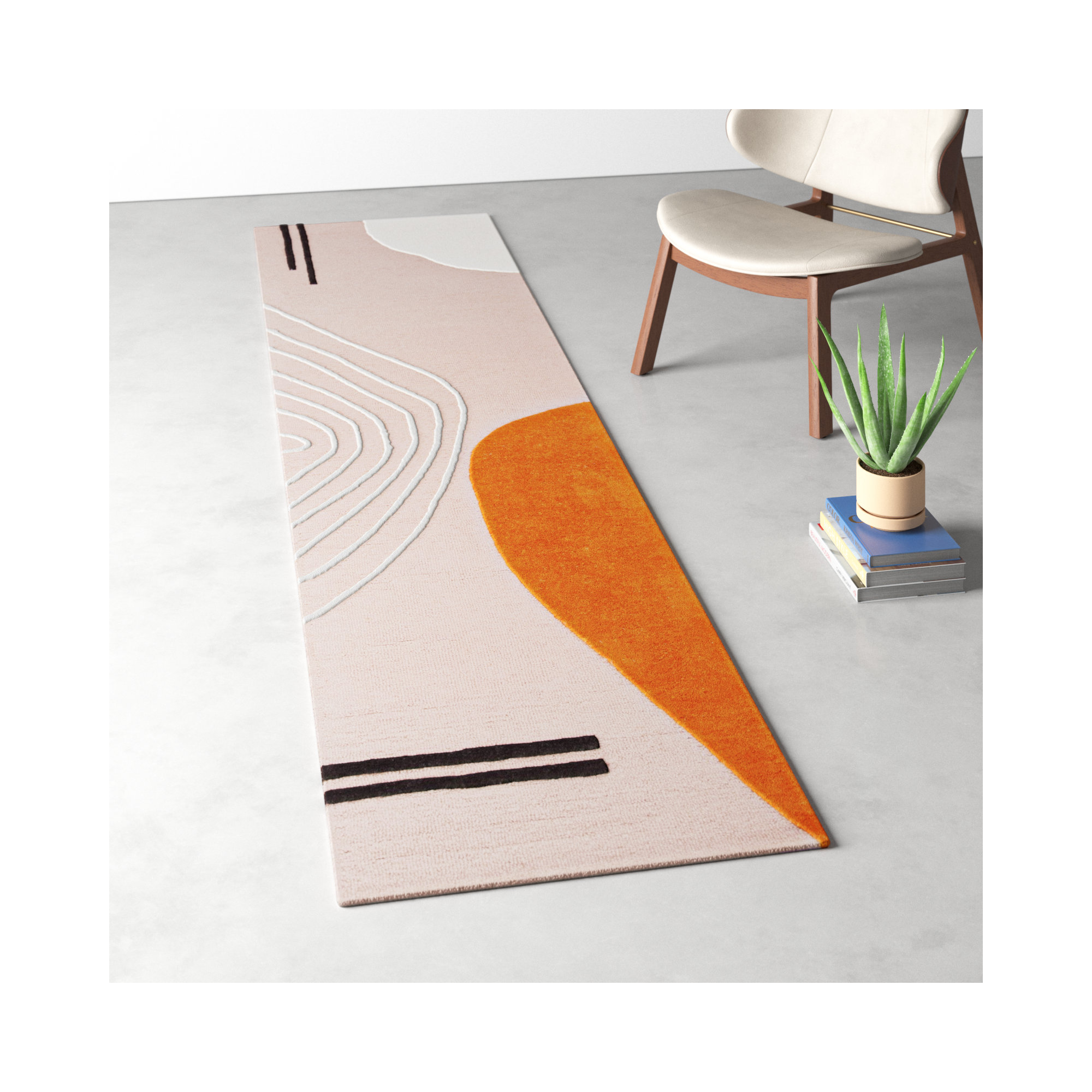 Felipe Handmade Wool Rug, Runner 2'3" x 12'