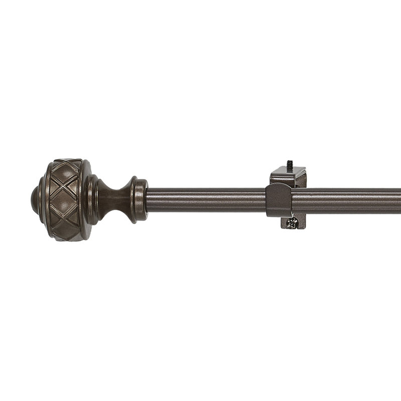 Tringle à rideaux simple métallique 1 po, 48" - 86"