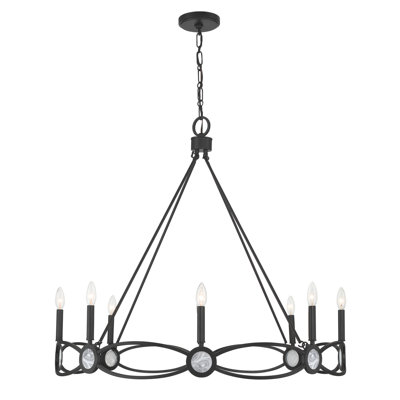 Minette 8-Light Chandelier in Matte Black