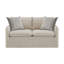 Ensemble de salon en tissu à motif Upendo, beige sable et lin beige 3 pièces
