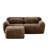 L-Shaped Boneless Sofa,Soft Fluffy Plush Fabric,With Chaise 32D High Density Sponge,No Assembly Required-1321082583-1321082570-1321082568
