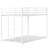 White Twin Over Metal Bunk Bed, Frame, Features, No Box Spring, Fits Mattresses Of Correct Dimensions Bed Support, Stable , Reinforced Guardrails, Fast Installation