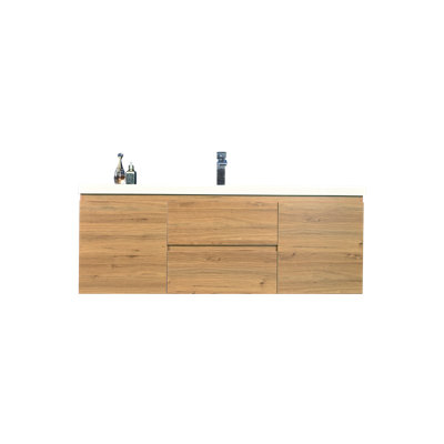 59" Wall Mounted Single Bathroom Vanity Base Only