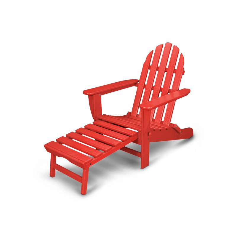 Chaise Adirondack d'extérieur en PEHD Classics, Rouge coucher de soleil