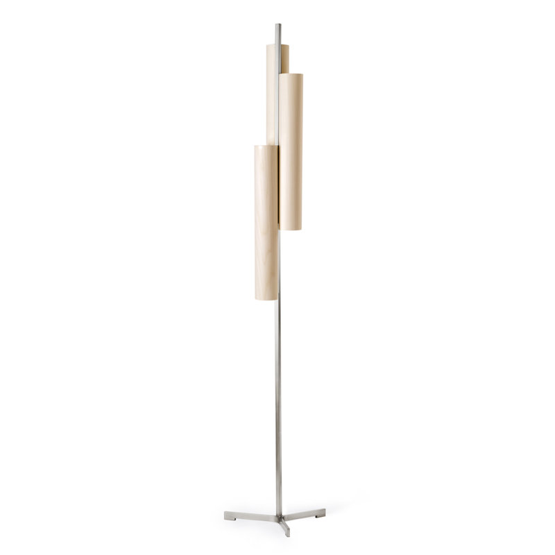Black Note LED Floor Lamp, Ivory White, Gold