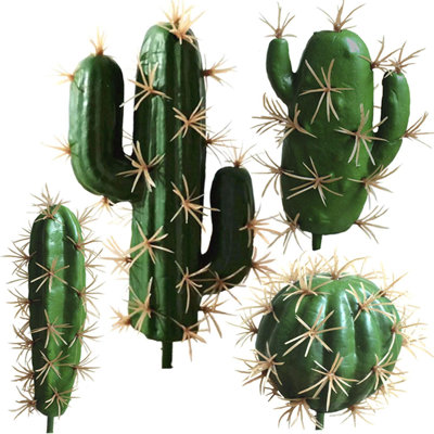 Ensemble 4 pièces de cactus artificiels