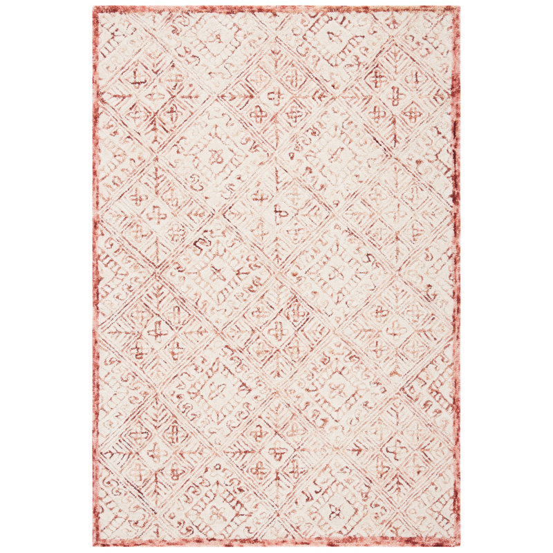 Fulvia Hand Tufted Wool Southwestern Rug, Rectangle 4' x 6'