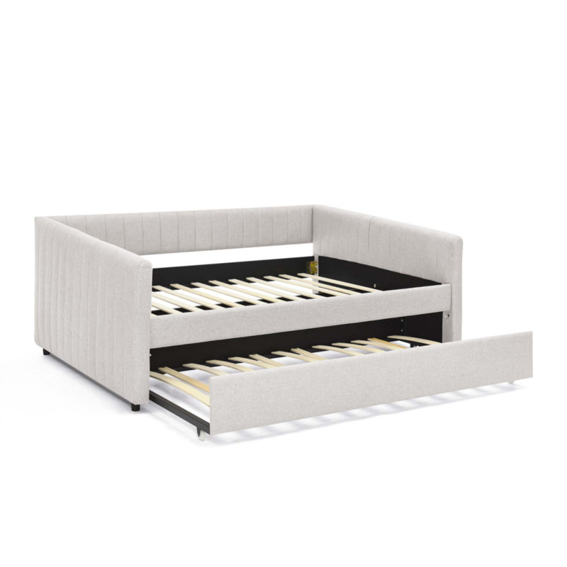 Daybed With Trundle Upholstered Sofa Bed, Full
