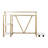Techni Mobili Industrial Writing Desk, Gold