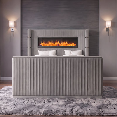 Limann Upholstered Wingback Bed