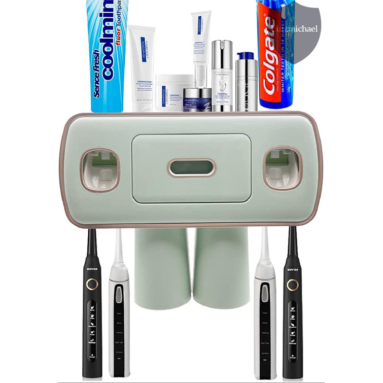 https://assets.wfcdn.com/im/95073729/resize-h755-w755%5Ecompr-r85/2304/230408797/Wall+Mounted+for+Bathroom+with+Toothpaste+Dispensers%2C+Cups%2C+Large+Capacity+Tray%2C+Cosmetic+Drawer+and+Brush+Slots+Cover+Tooth+Brush+Holder.jpg