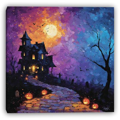 Art mural toile tendue Spooky Manor