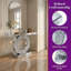 Console à miroir en forme de O avec base en cristal pour le couloir et le salon | Idée de cadeau-1916536960