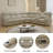 3-Piece Faux Leather Power Reclining Living  Room Sectional Sofa Set-450030019-450030017