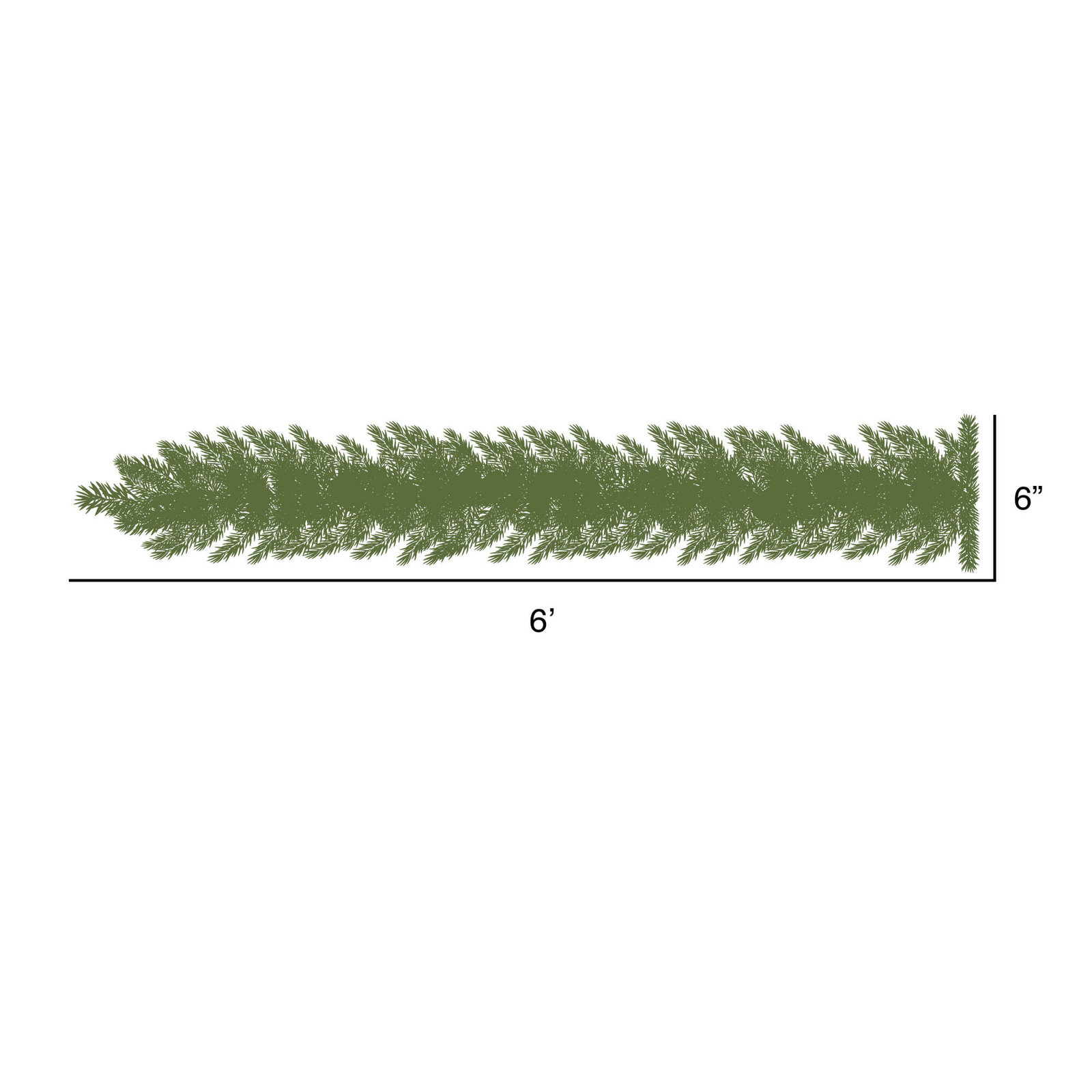 72'' in. Faux Pine Garland