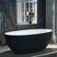 Baignoire de trempage autoportante en résine 61 po avec trop-plein et bonde escamotable 61 po-120785881-120785878