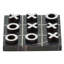 Ensemble de jeu noir Tic Tac Toe noir avec incrustation argent