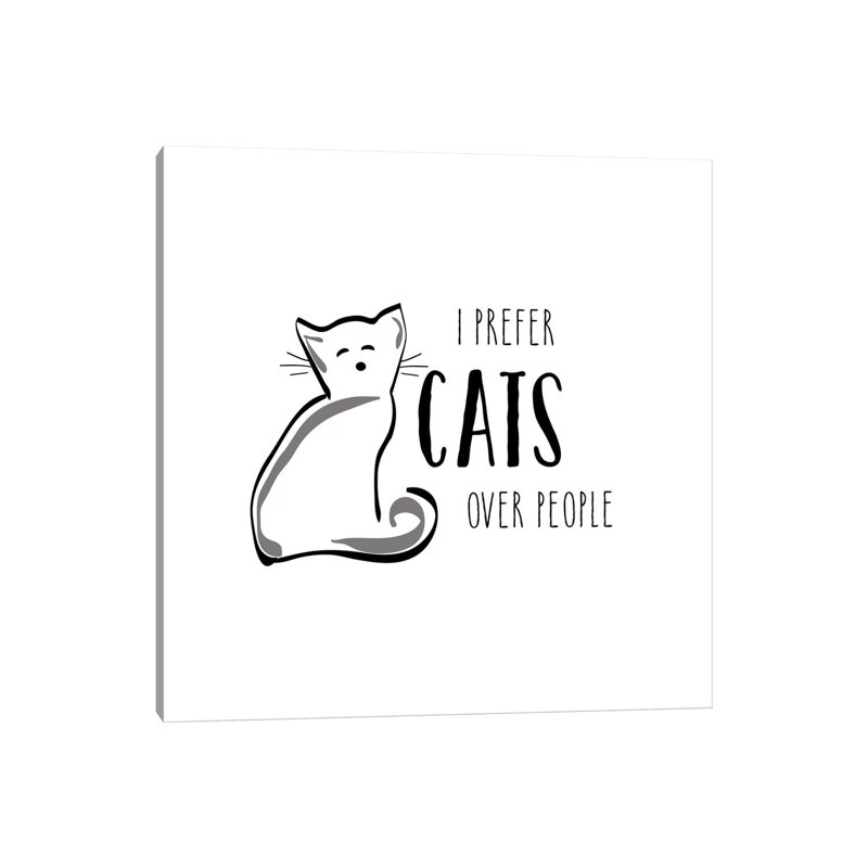 Cats over People 1 Piece Wrapped Canvas Wall Art, 30.48cm H x 30.48cm W x 1.91cm D