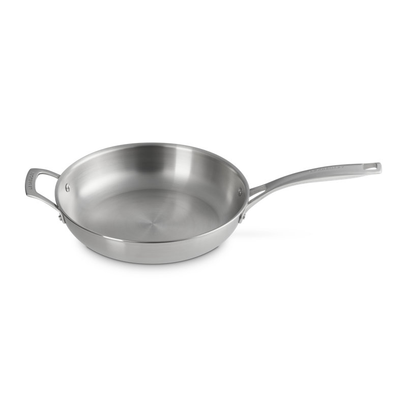 Le Creuset Essential Stainless Steel Shallow Round Frying Pan, 11 In.