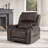 Leather Power Lift Recliner with Pocket and Lumbar Pillow-372809228