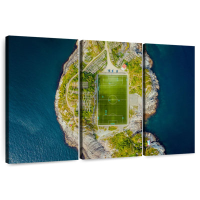 Henningsvaer Football Field Aerial