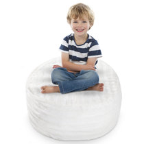 Sesame Brown Mongolian Faux Fur Kids Bean Bag Chair + Reviews