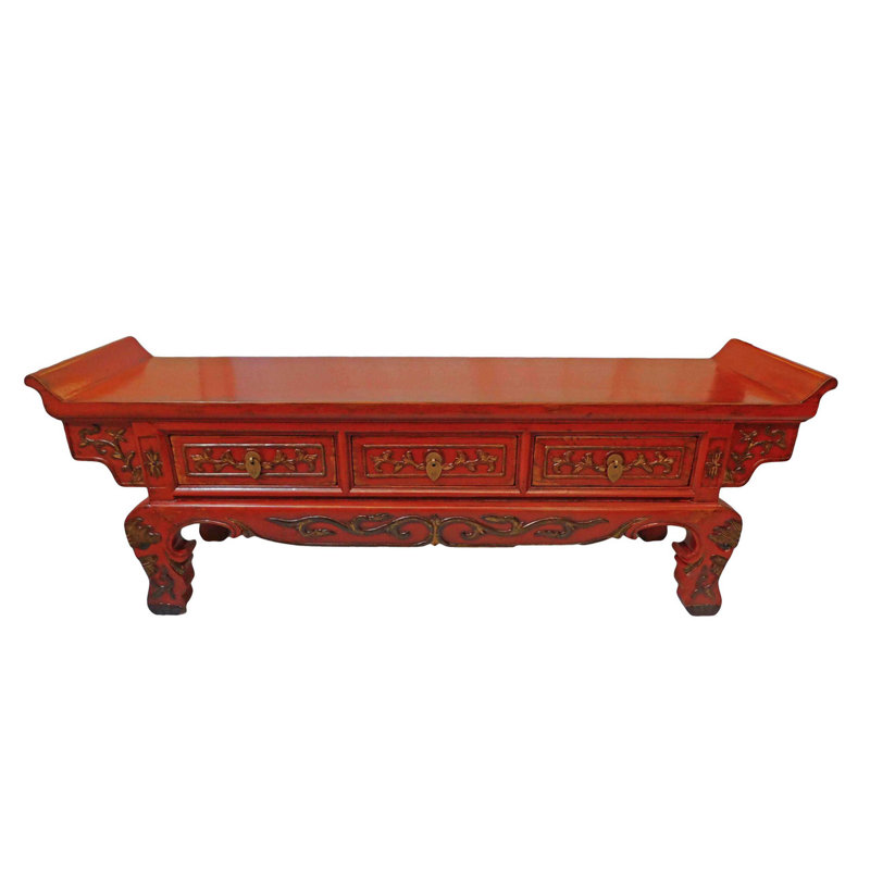  Table de méditation chinoise avec tiroirs et plateau à oreilles