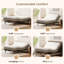 Lit réglable avec double matelas hybride en mousse de 12 po - zéro gravité, massage et télécommande sans fil, éclairage sous le lit-1817602241