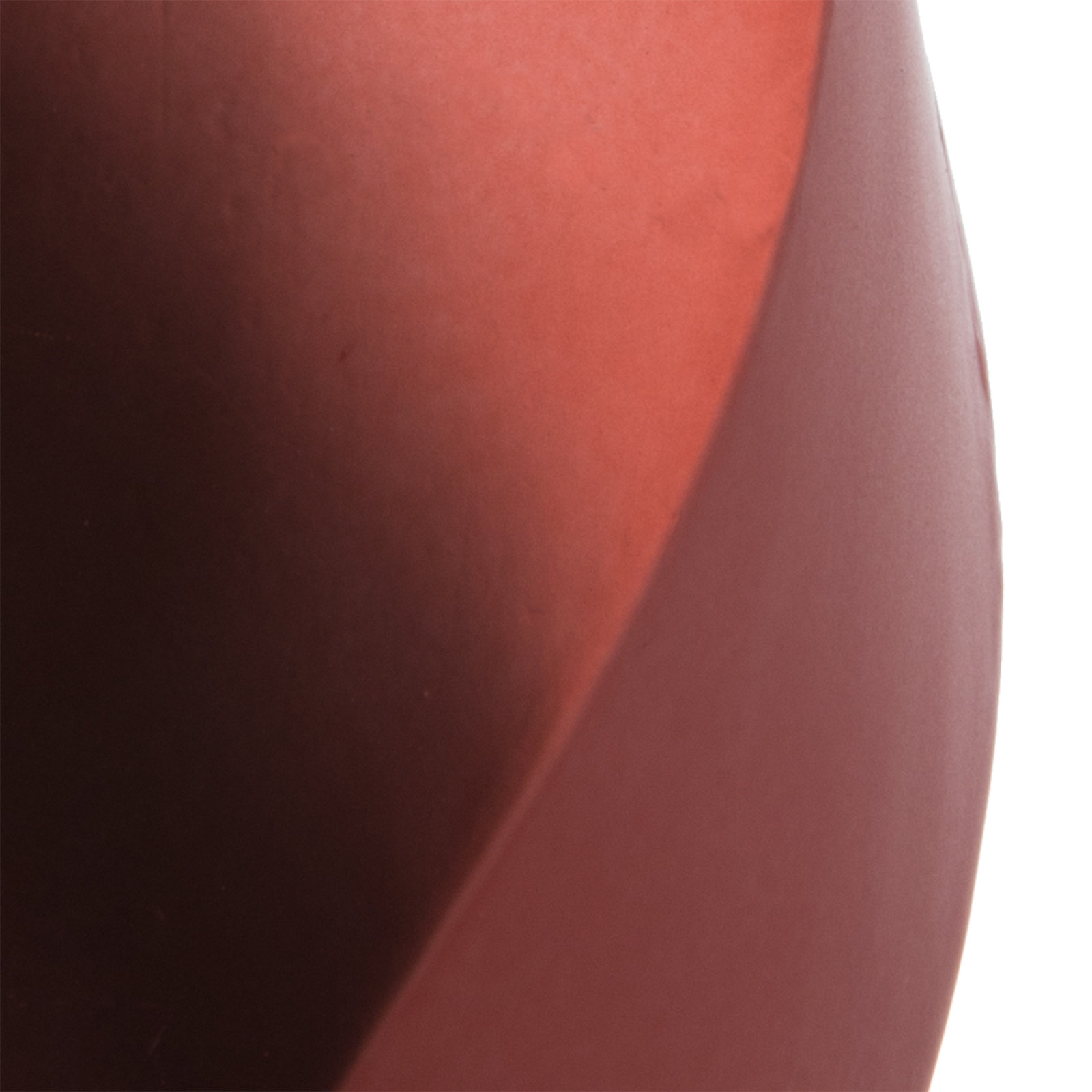 8" Swirl Finial Ornament, Matte Coral