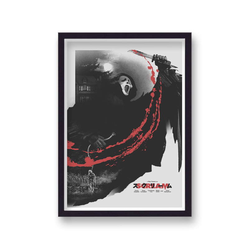 Scream V1 Blood Trail Reimagined Movie - Single Picture Frame Print