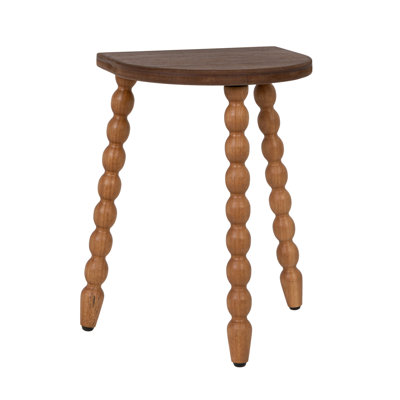 Bobbin Leg Half-Round Wood Accent Table