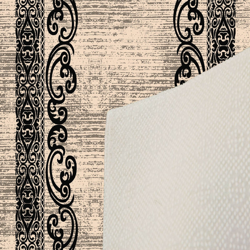 Stylish Woven Carpet, 5.2 x 7.5 Feet | 100% Polyester, 0.3 in Pile Height, Antibacterial, Non-Slip PVC Dot Underside | Machine Washable, 3D Digital Print | Perfect for Living Room, Bedroom & Home Décor