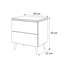 50cm W Manufactured Wood Bedside Table