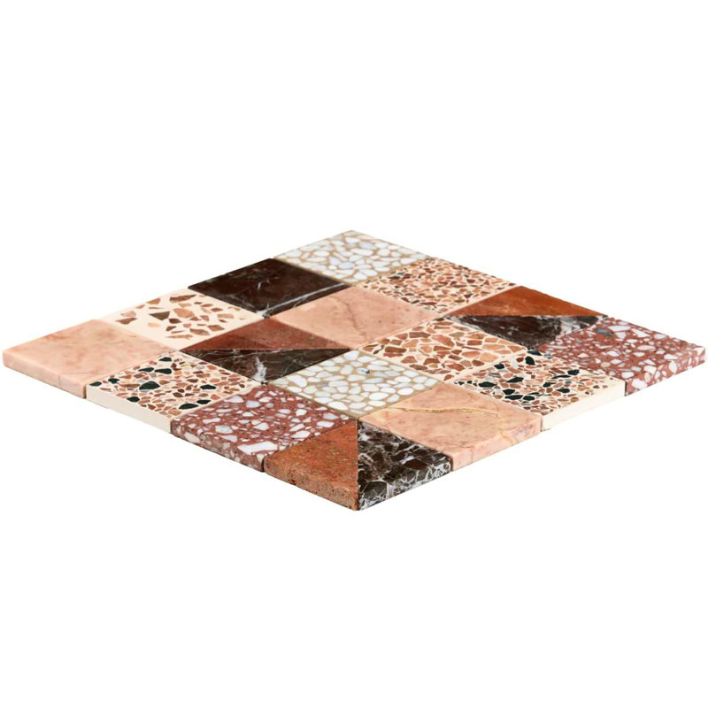Elizabeth Sutton Artem Mosaic Tile, Cardinal Terracotta Red