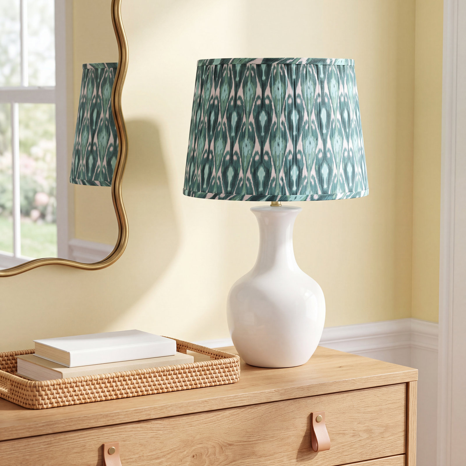 Empire Hardback Lamp Shade, Teal/Aqua, 10.5" H x 16" W x 16" D