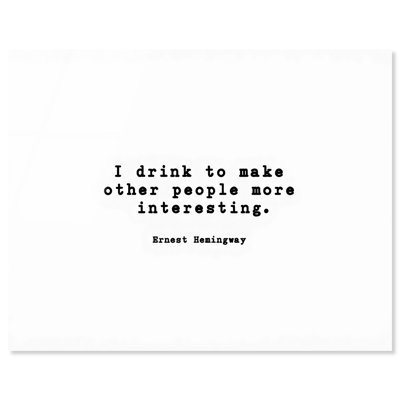Drink to Connect Acrylic Print Fun Quotes by Art Remedy