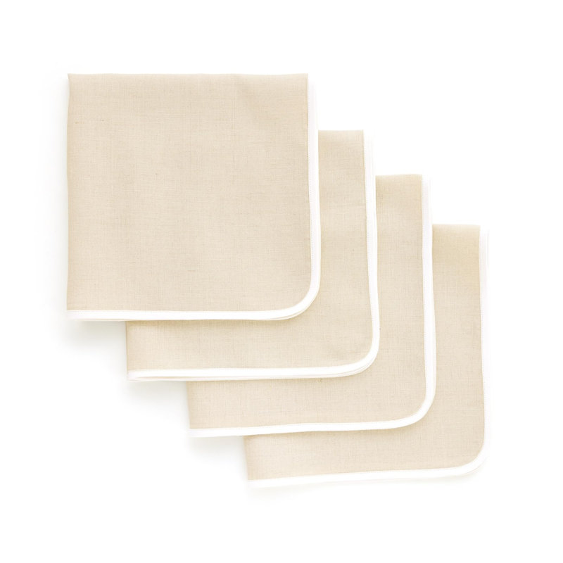 100% Pure Linen Dinner Napkins -kensington, Natural