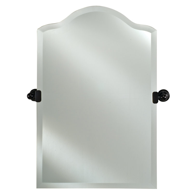 Strissel Flat Wall Mirror, 25" H x 20" W, Polished Chrome