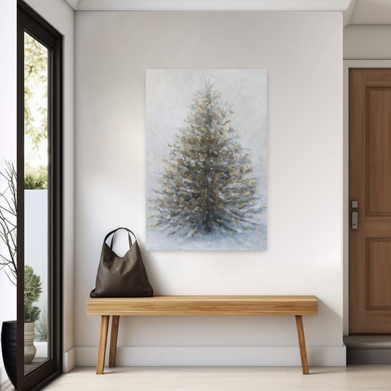 Art contemporain arbre de Noël contemporain abstrait, H 60 po x l 40 po