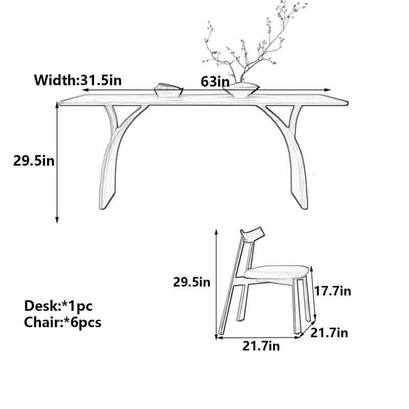 Table de salle à manger Stalybridge, 29.5” H x 63” W x 31.5” D