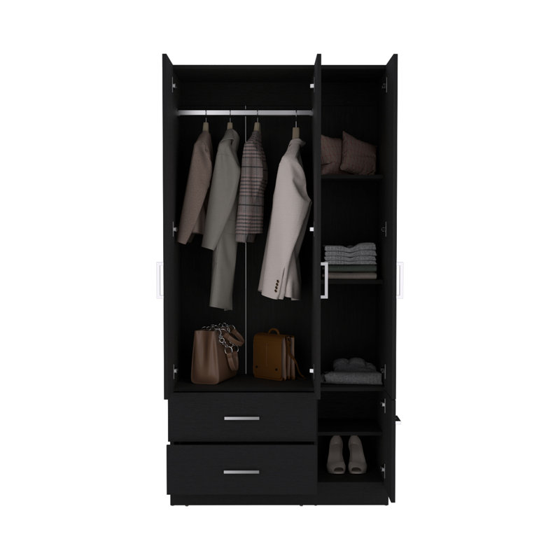 Armoire Karmane, Noir mat