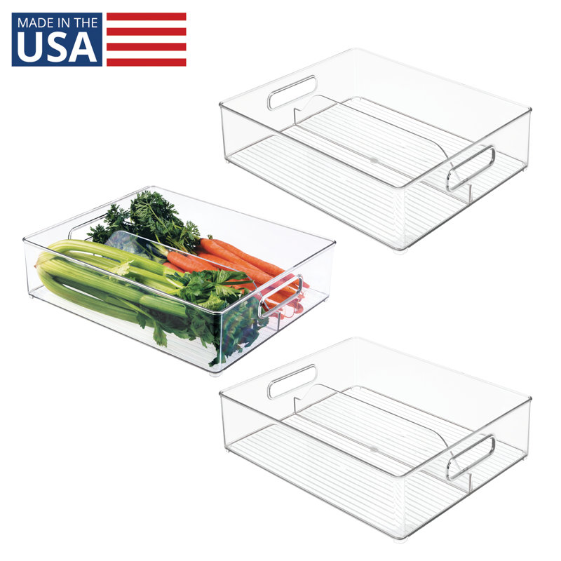 Divided Pantry Bin for Kitchen Storage - Organize Snacks, Food Pouches, and Seasoning Packets