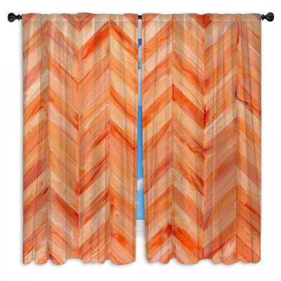 Rideaux orange obscurcissant et obscurcissant - 2 panneaux