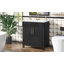 30-Inch Black Bathroom Vanity With Sink, Storage Cabinet, Drawers, And Shelves